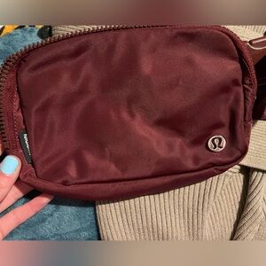 Lululemon Belt Bag: Maroon (Size 1L)